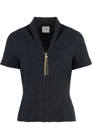 ST. JOHN Ribbed short-sleeve top