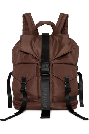 Ganni Buckled tech backpack
