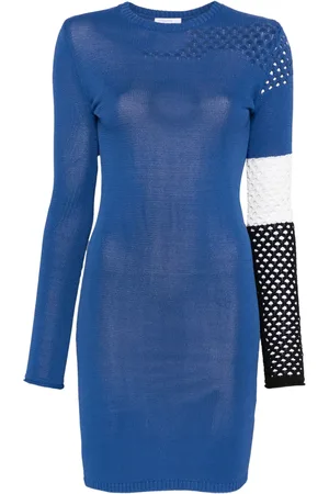 Patrizia Pepe Open-knit detailed mini dress