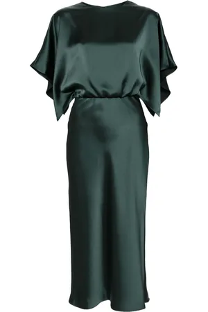 Amsale Draped detailing midi dress