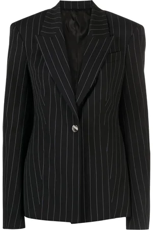 The Attico Glen pinstripe single-breasted blazer