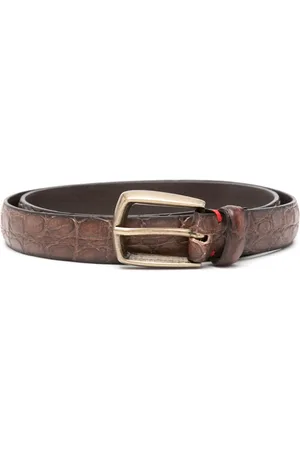 ELEVENTY Crocodile-embossed belt