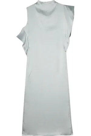Fendi Ruffle-detail satin midi dress