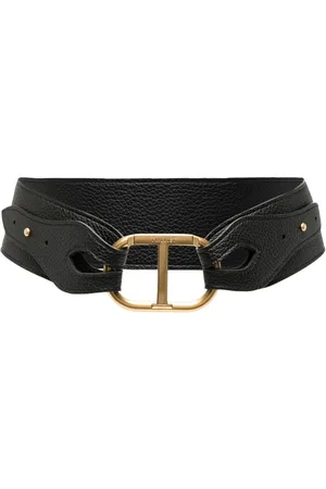 Twin-Set Logo-buckle faux-leather belt