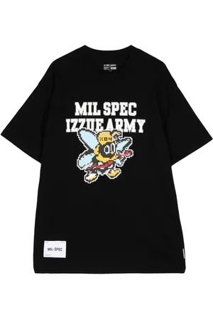 Izzue Pixelated-print cotton T-shirt
