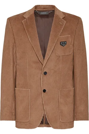 Philipp Plein Single-breasted corduroy blazer