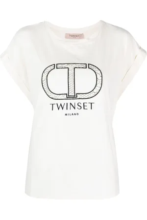 Twin-Set Logo-embroidered cotton T-shirt