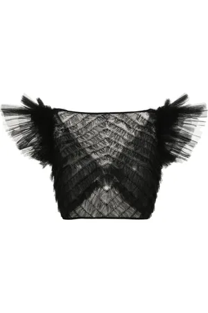 HUISHAN ZHANG Ruffled tulle top