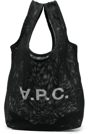 A.P.C. Logo-print mesh tote bag