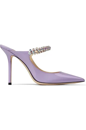 Jimmy Choo Bing 100mm crystal-embellished mules