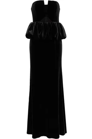 Self-Portrait Velvet Peplum maxi dress