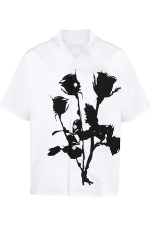 Prada Floral-print cotton-poplin shirt