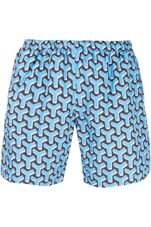 YES I AM Geometric-print swim shorts