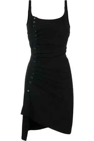 Paco rabanne Button-detailed draped minidress