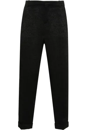 Balmain Snake-print cropped-leg trousers