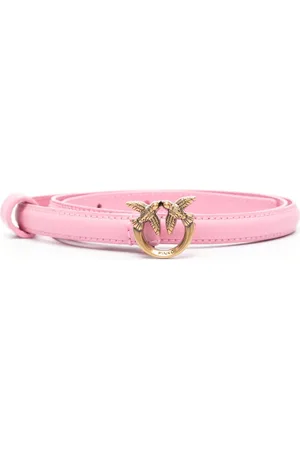 Pinko Love Birds-buckle leather belt