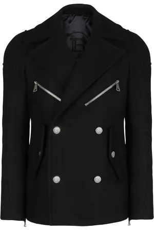 Balmain Zip-detail double-breasted coat
