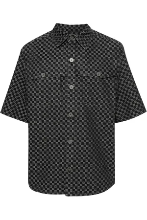 Balmain Monogram-jacquard cotton shirt