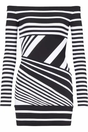 Balmain Jacquard-stripe minidress