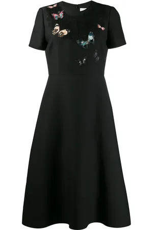 VALENTINO GARAVANI Embroidered cr??pe couture dress