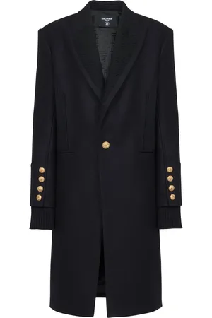 Balmain Single-breasted midi coat