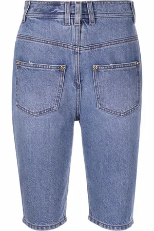 Balmain Back-to-front denim shorts