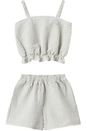 Il gufo Seersucker shorts set