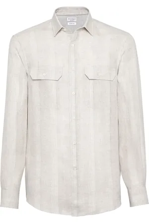 Brunello Cucinelli Striped linen shirt