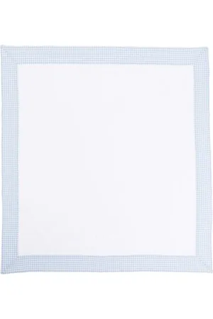 Il gufo Checked-border blanket