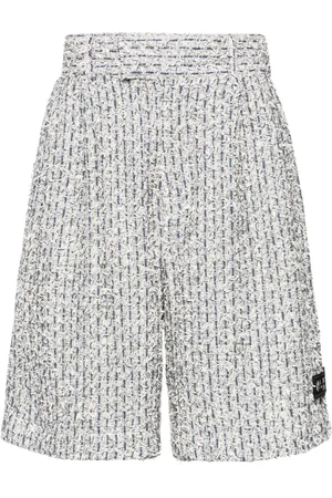 AMIRI Pleated boucl?? skater shorts