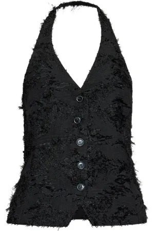 Samsøe Samsøe Salazio feathered halterneck top
