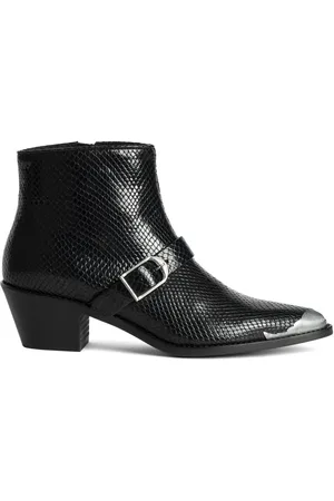 Zadig & Voltaire Tylow Wild Mirror buckled cowboy boots