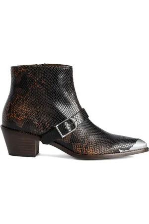 Zadig & Voltaire Snakeskin-effect buckle boots