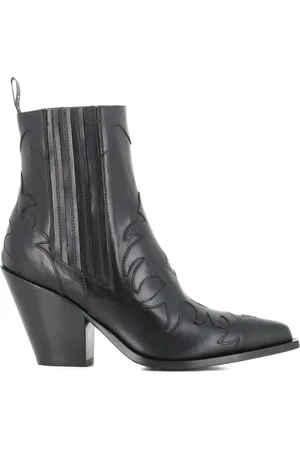 SARTORE Leather pointed-toe boots