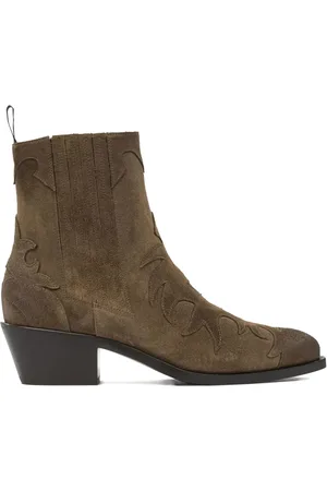 SARTORE 45mm suede flame-pattern boots
