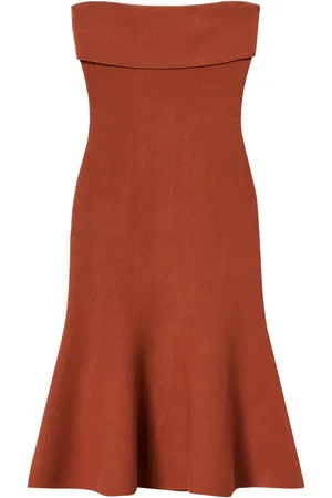 Twin-Set Strapless flared midi dress
