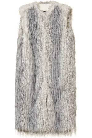Twin-Set Sleeveless faux-fur coat