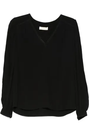 Twin-Set V-neck puff-sleeve top