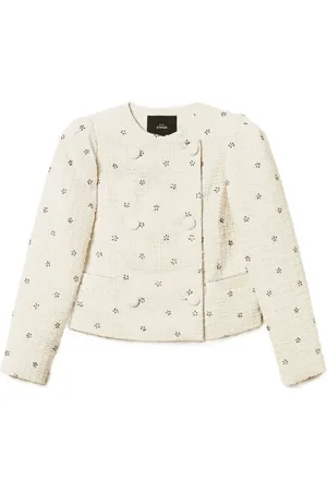 Twin-Set Boucl??-texture embellished jacket