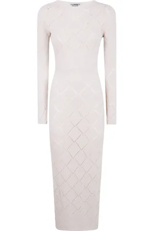 Twin-Set Diamond-pattern knit dress