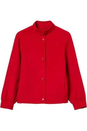 Twin-Set High-neck balloon-sleeve bomber jacket