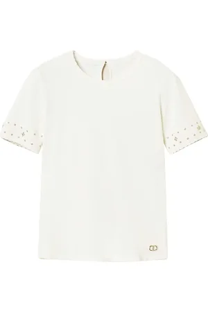 Twin-Set Short-sleeve embellished top