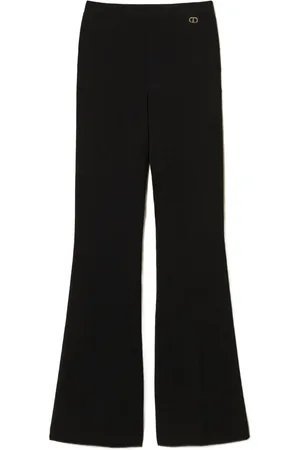 Twin-Set Flared logo-detail trousers