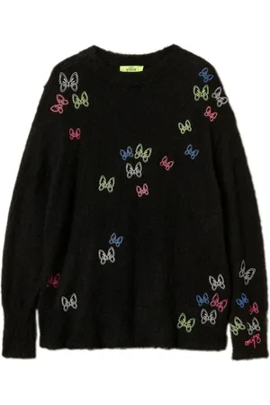 Twin-Set Butterfly-embroidered sweater