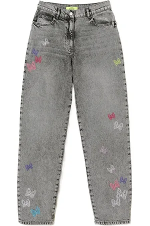 Twin-Set Myfo embroidered barrel jeans