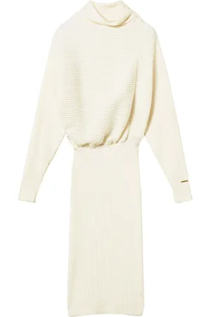 Twin-Set Ribbed mock-neck midi dress