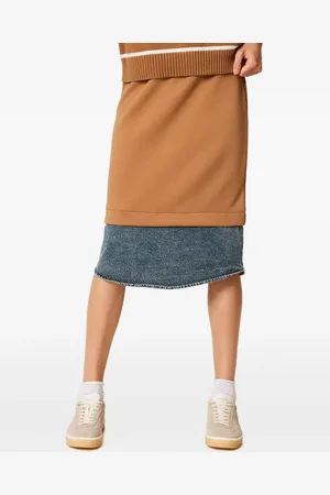 Twin-Set Two-tone midi skirt