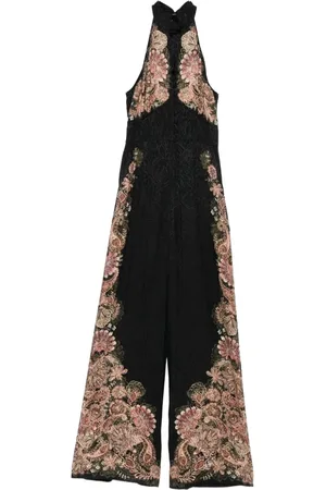 Twin-Set Jacquard-print long jumpsuit