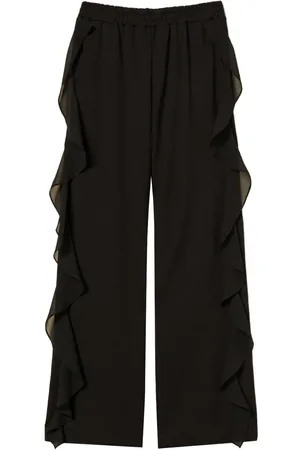 Twin-Set Ruffle-detail straight trousers