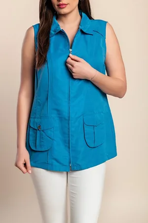 Fenzy Colete Plus Size Com Zíper
